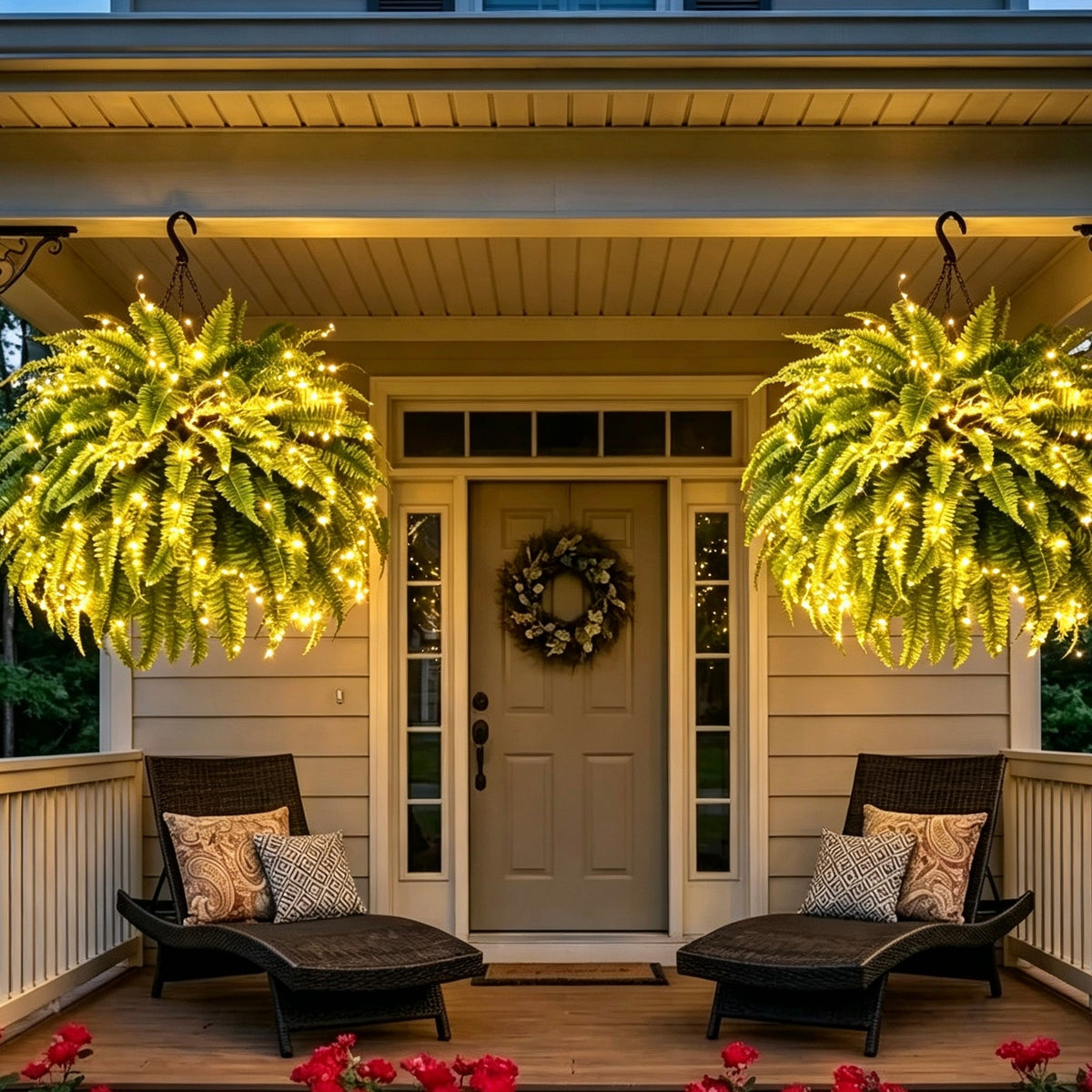 Glowing Boston Ferns with Lights -Zero Watering, Zero Maintenance-Haily