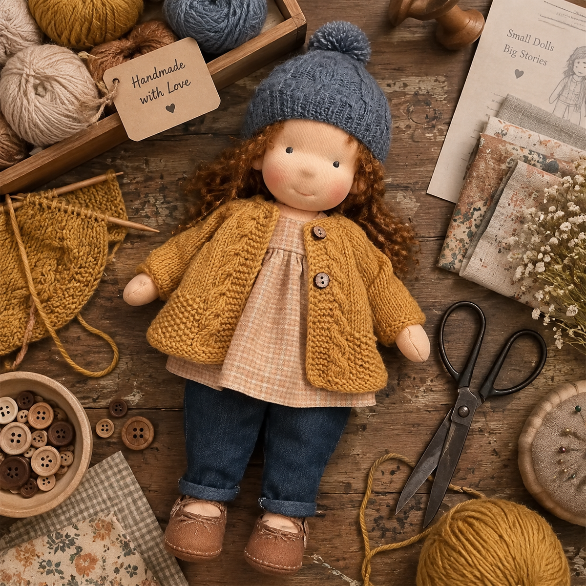 🌲Early Christmas Sale 60% Off - Ihandcrafty® Handmade Waldorf Doll - Hazel