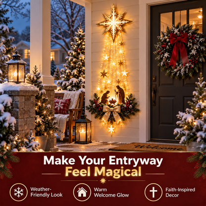 ✝️ Bethlehem Star of Faith™ – Lighted Nativity Wall Decor - GUO