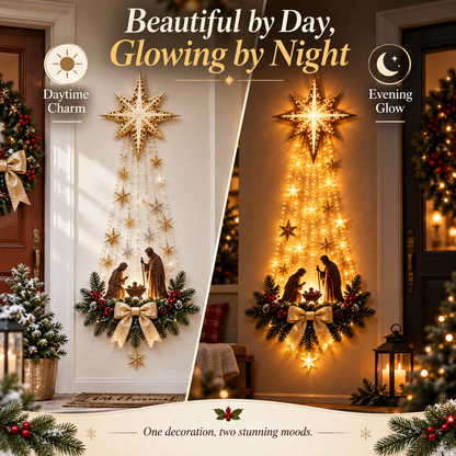 ✝️ Bethlehem Star of Faith™ – Lighted Nativity Wall Decor - GUO