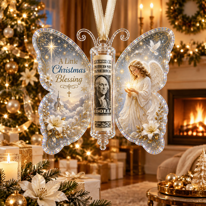 🦋💵 3D Embossed Butterfly Christmas Cash Gift Ornament – Holiday Money Holder Keepsake & Christmas Tree Decoration 🎄✨-CDD