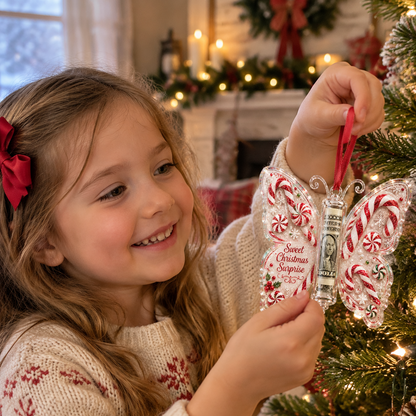 🦋💵 3D Embossed Butterfly Christmas Cash Gift Ornament – Holiday Money Holder Keepsake & Christmas Tree Decoration 🎄✨-CDD