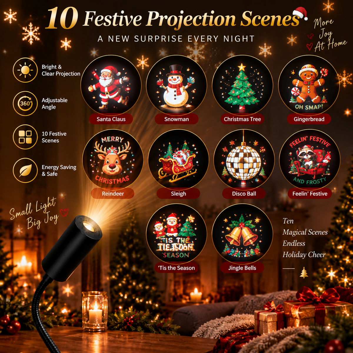 🎄 Turn Your Home Into A Magical Christmas Wonderland, With A Simple Touch Of Light-CDD