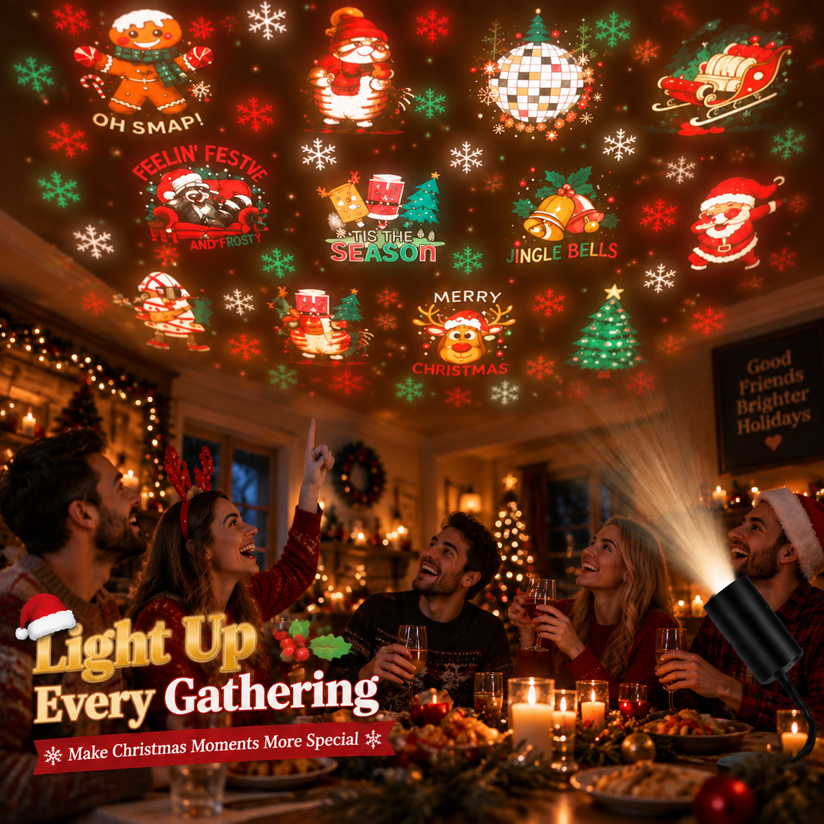🎄 Turn Your Home Into A Magical Christmas Wonderland, With A Simple Touch Of Light-CDD