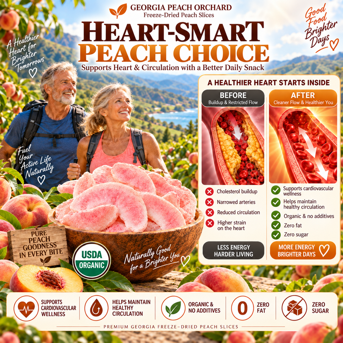 Peach Cloud Crisp – Freeze-Dried Peach Slices-CDD