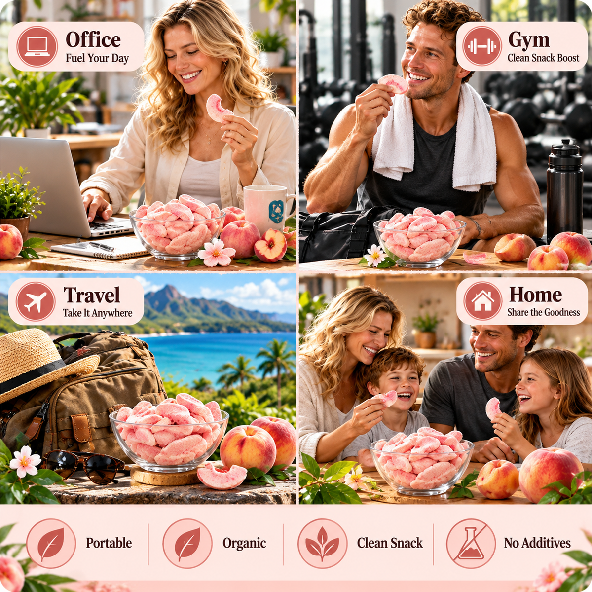 Peach Cloud Crisp – Freeze-Dried Peach Slices-CDD