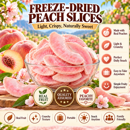 Peach Cloud Crisp – Freeze-Dried Peach Slices-CDD
