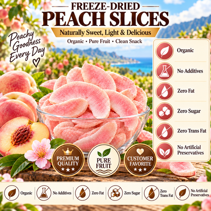 Peach Cloud Crisp – Freeze-Dried Peach Slices-CDD