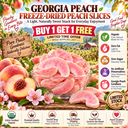 Peach Cloud Crisp – Freeze-Dried Peach Slices-CDD