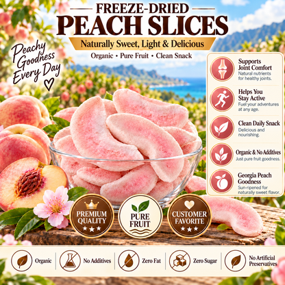 Peach Cloud Crisp – Freeze-Dried Peach Slices-CDD
