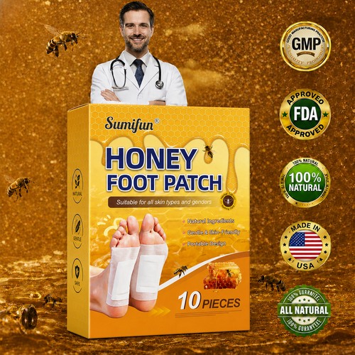 🌿Honey Ginger Herbal Foot Patch (Set of 10)-Ll