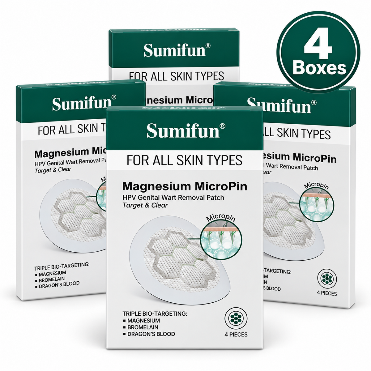Sumifun® Magnesium MicroPin HPV Genital Wart Removal Patch-Ll