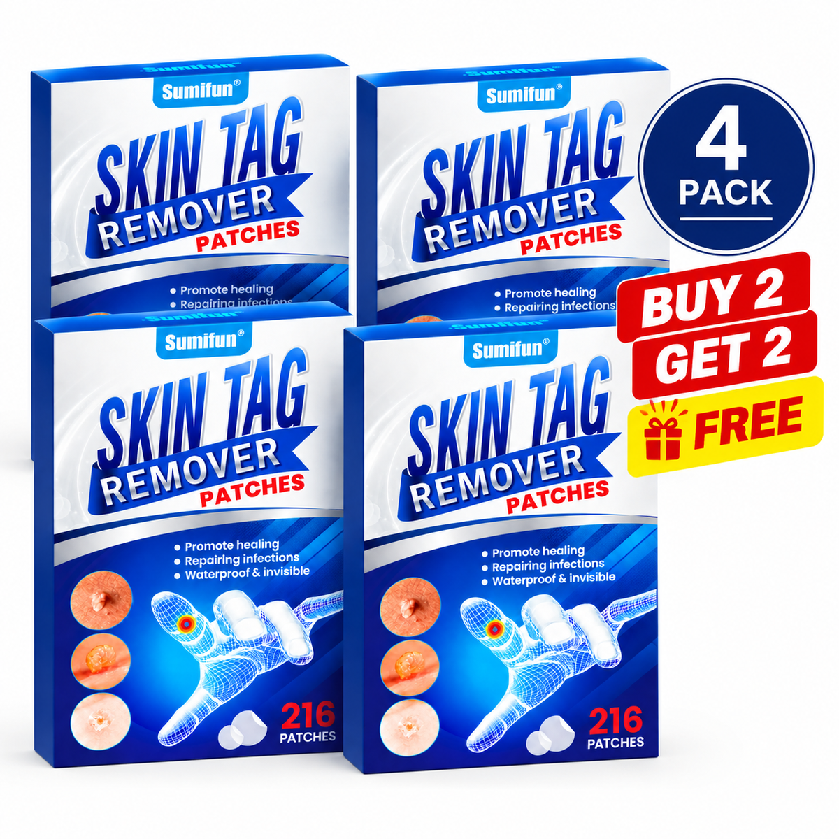 Sumifun® 2-in-1 Hydrocolloid Microneedle Patches-Ll