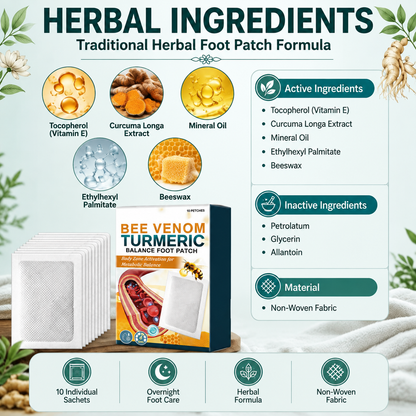 Bee Venom Turmeric Balance Foot Patch-Ll