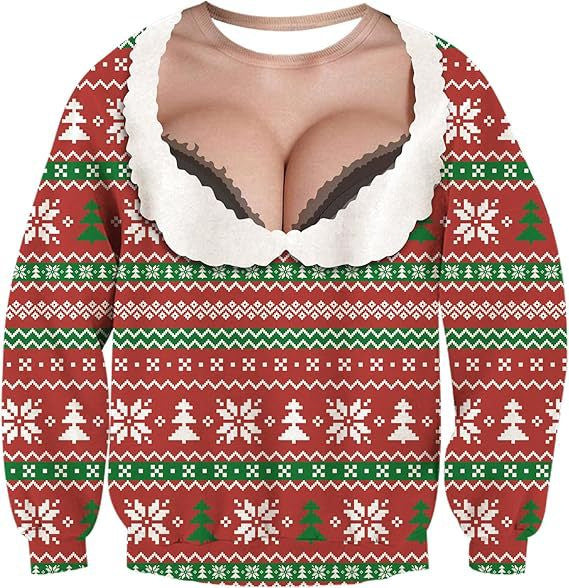 🎅 Funny Santa Long Sleeve Shirt | The Ultimate Christmas Party Eye-Catcher! 😂-Ll