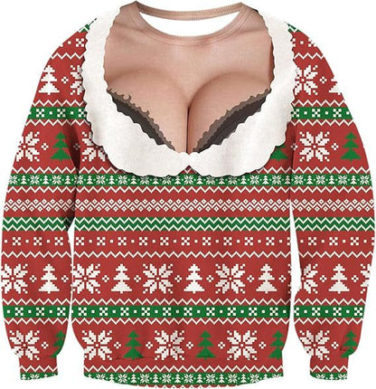 🎅 Funny Santa Long Sleeve Shirt | The Ultimate Christmas Party Eye-Catcher! 😂-Ll