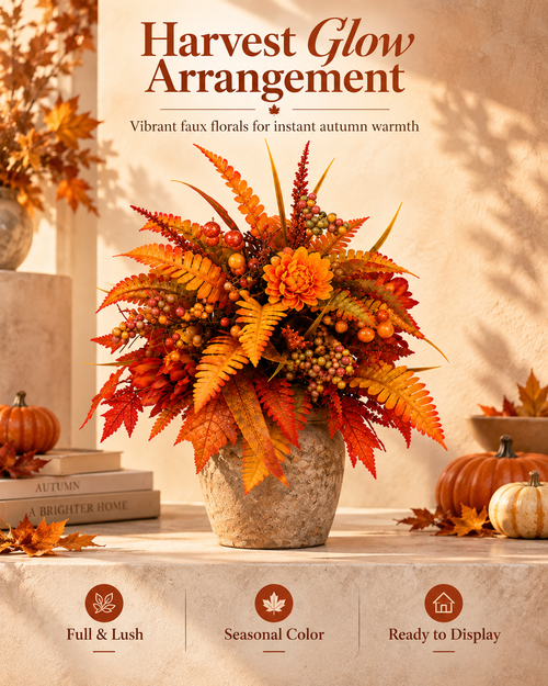 🍂 Autumn Harvest Floral Garden Stake Arrangement-GUO