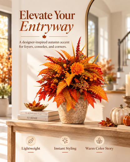 🍂 Autumn Harvest Floral Garden Stake Arrangement-GUO