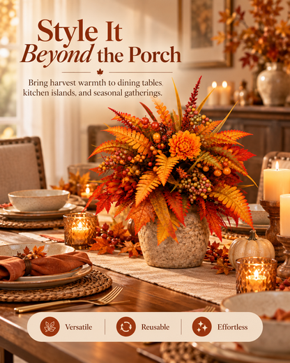 🍂 Autumn Harvest Floral Garden Stake Arrangement-GUO