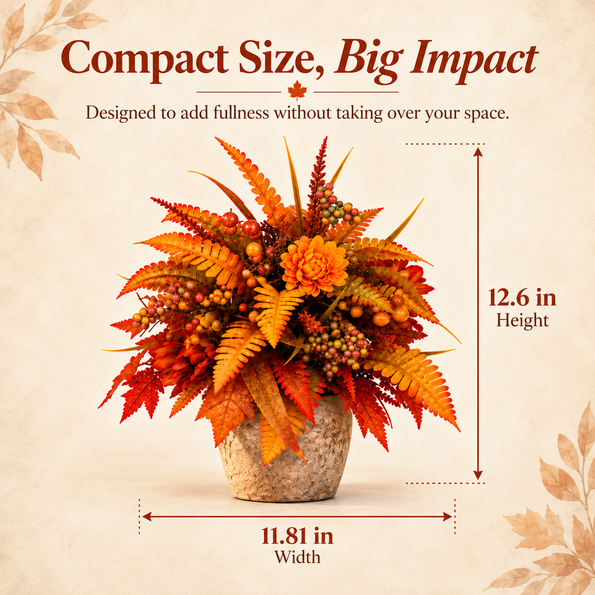 🍂 Autumn Harvest Floral Garden Stake Arrangement-GUO