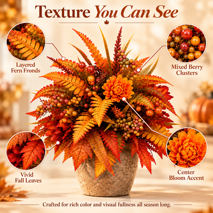 🍂 Autumn Harvest Floral Garden Stake Arrangement-GUO