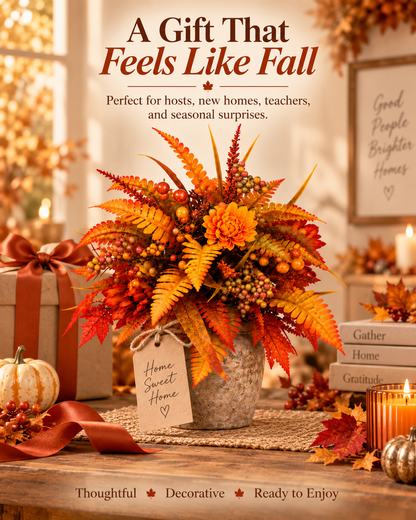🍂 Autumn Harvest Floral Garden Stake Arrangement-GUO