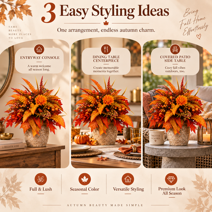 🍂 Autumn Harvest Floral Garden Stake Arrangement-GUO