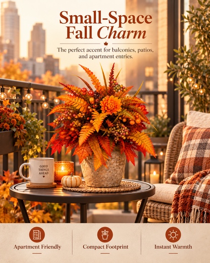 🍂 Autumn Harvest Floral Garden Stake Arrangement-GUO