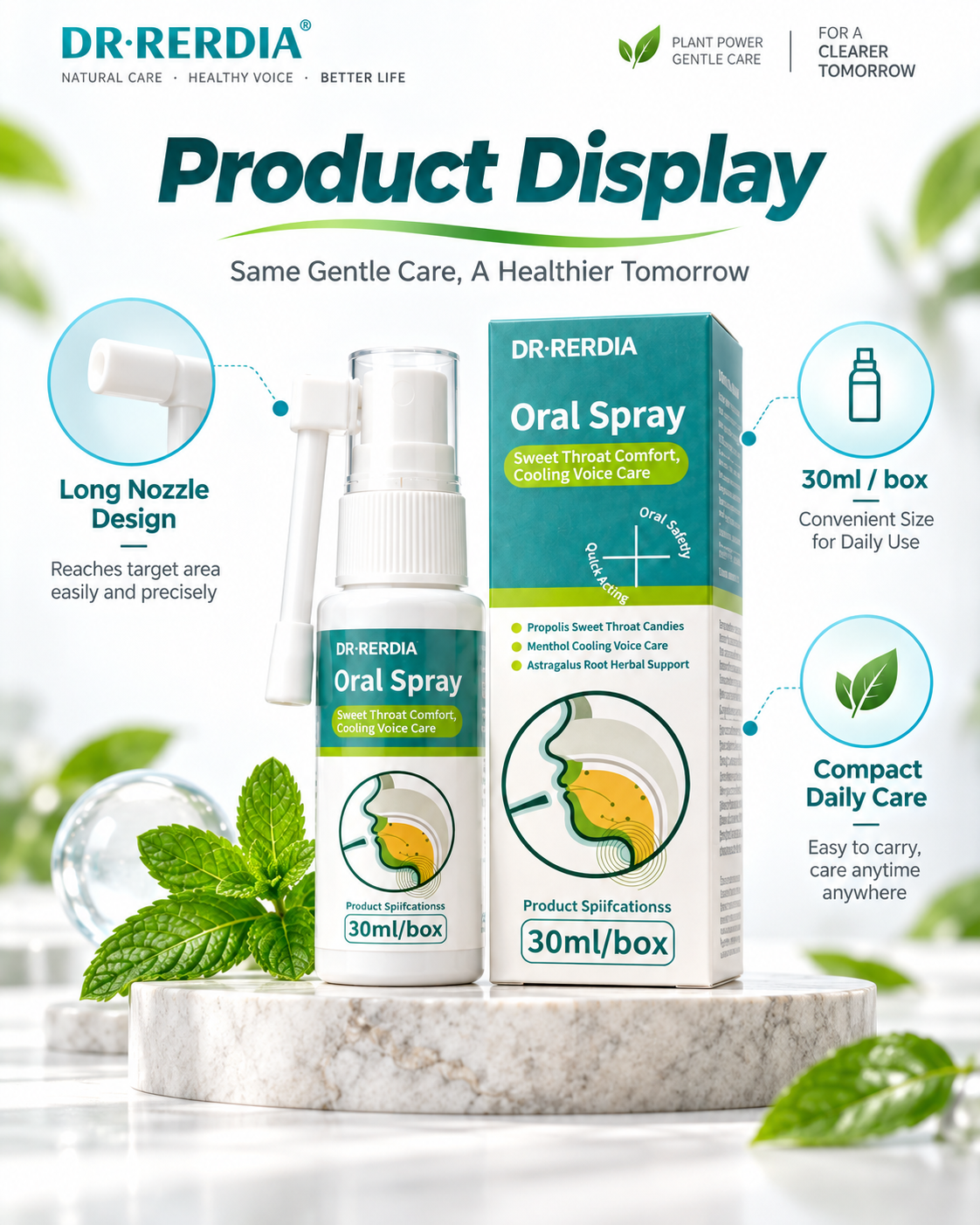 Oral Spray with Propolis, Menthol & Astragalus Root — Gentle Daily Care-GUO
