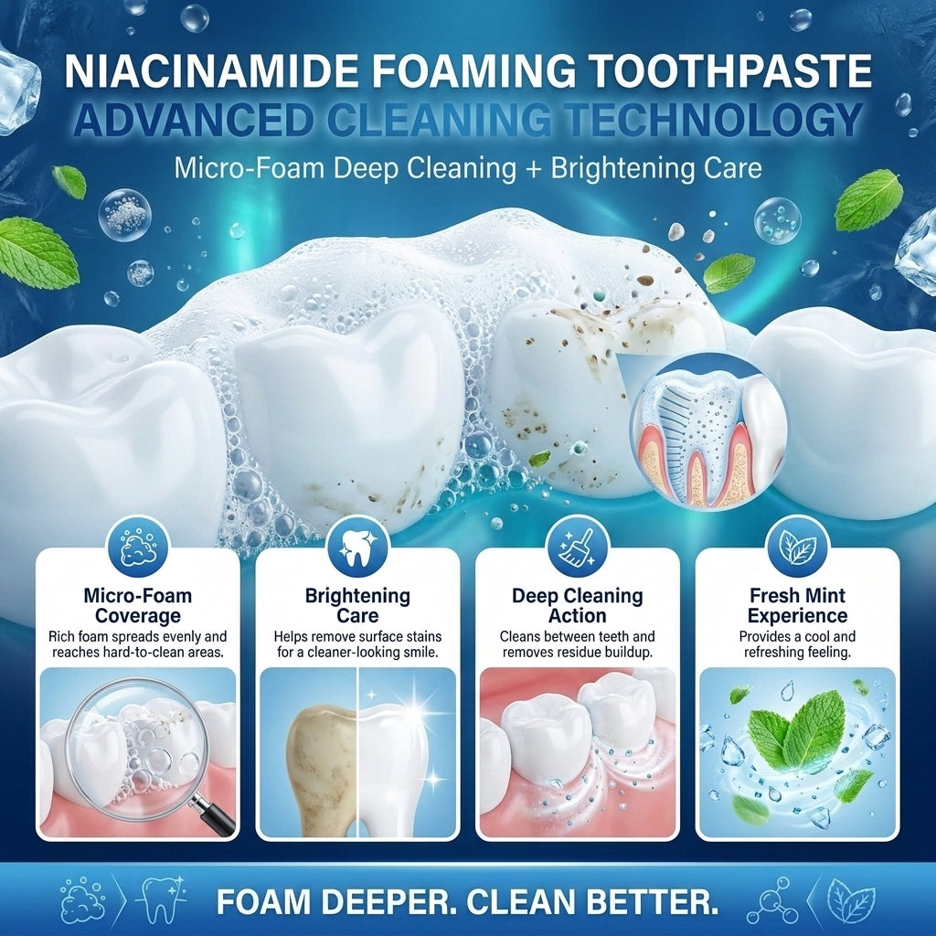 Niacinamide Foaming Toothpaste 8X Brightening Complex -CDD